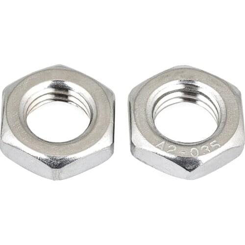 M4 M5 M6 M7 M8 M9 M10 M12 size thin hex nut hexagon socket female screw hollow thread fine pitch 304 stainless steel fasteners