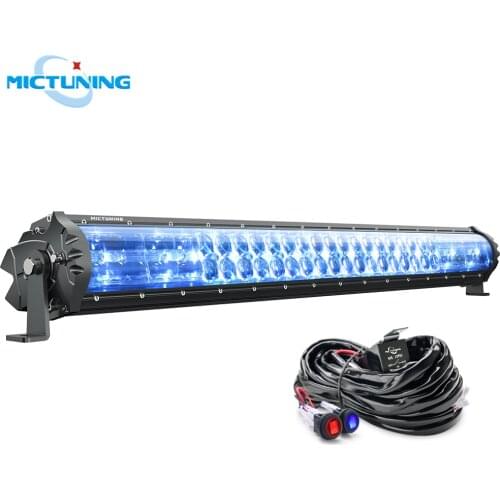 MICTUNING Advanced M1s 31'' Offroad Car LED Light Bar 16200LM w/ Atmosphere Lamp Wiring Harness Streamline ArcMask Wind Diffuser