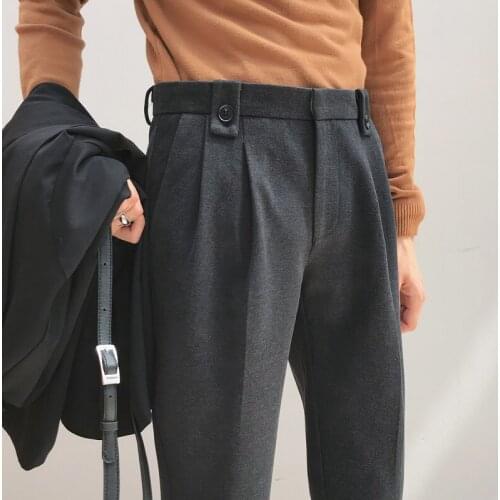 Mens trousers, elastic pants, casual wear, formal suit, social suit, autumn and winter suit