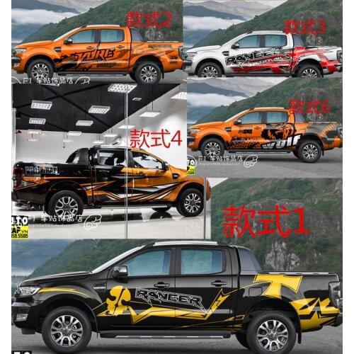 Pickup Sticker Body Exterior Decoration Modification Sticker Dedicated Lahua Color Strip Film For Ford Raptor F150