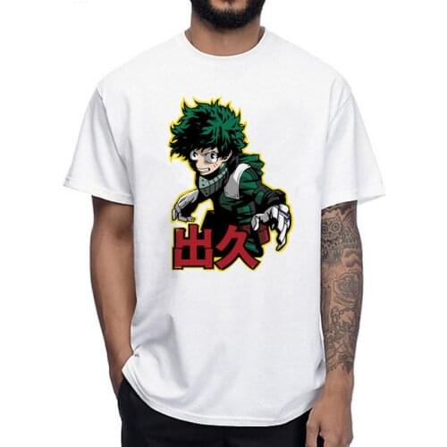 New Boku No Hero Academia T-shirt My Hero Academia Anime Men T Shirt Izuku Midoriya Funny Cartoon Tops Tee For Man/woman Male