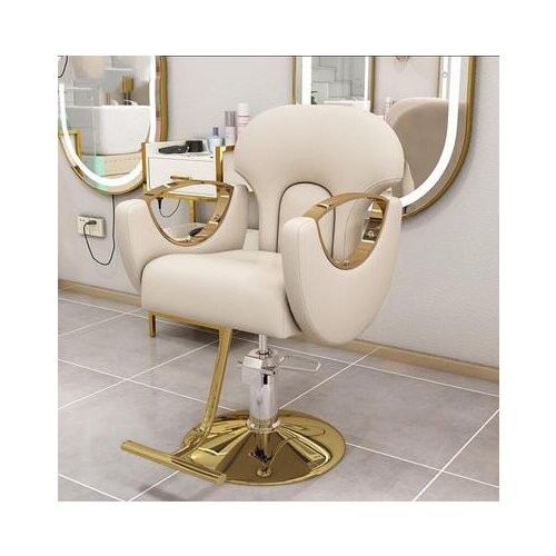 New popular style luxury hydraulic salon styling chair gold barber chair nail beauty furniture