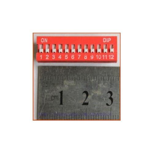 New 5 x 12 Positions DIP Switch Red 12P