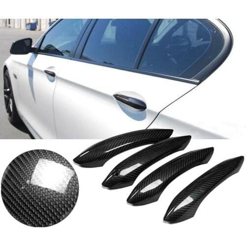Real Carbon Fiber Outside Exterior Door Handle Protector Cover Trim For-BMW 5 6 7 Series F07 F10 F11 F06 F12 F13 F01