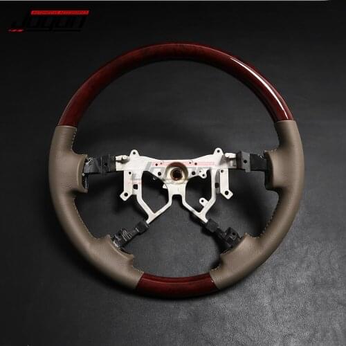 Wood & Leather Steering Wheel Replacement Cover Trim For Toyota Land Cruiser FJ70 FJ76 FJ77 FJ78 FJ79 LC70 LC76 LC77 LC79