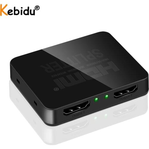 Splitter 1 in 2 out 1080p 4K HDMI-compatible Adapter 1x2 HDCP 3D Switcher 2 Port Hub For HDTV DVD PS3 Xbox TV BOX Monitor