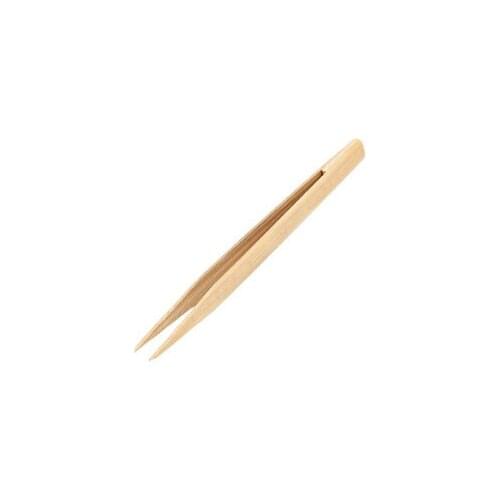 UXCELL Newest 1Pcs Wood Color 14.5 x 1cm Bamboo Anti-static Pointed Tip Straight Tweezer