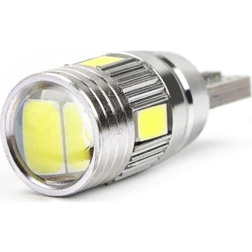 1 pcs Car Light Bulb 10 Pcs 5630 6smd W5w Car 12v Led Tail Brake Rear Light Lamp Car Led Light Canbus Wedge Bulb Lamp
