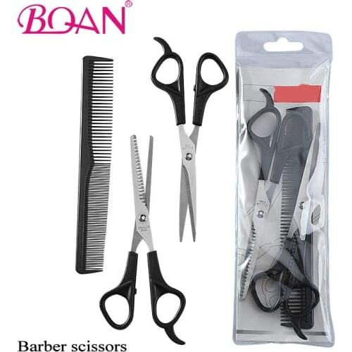 BQAN 1Pc Cutting Thinning Styling Tool Hair Scissors Stainless Steel Salon Hairdressing Shears Regular Flat Teeth Blades Haircut