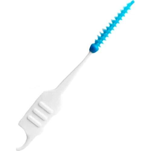 New 200Pcs/Box Toothpicks Plastic Silicone Dental Floss Teeth Stick Brush Disposable Oral Care Tooth Interdental Clean Tools SCI