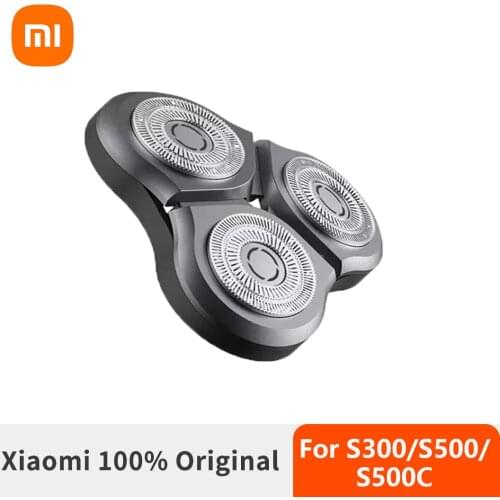 2021 Original XIAOMI MIJIA Electric Shaver S300 S500 Spare Parts Replacement Double Cutter Head Accessories Waterproof Blades