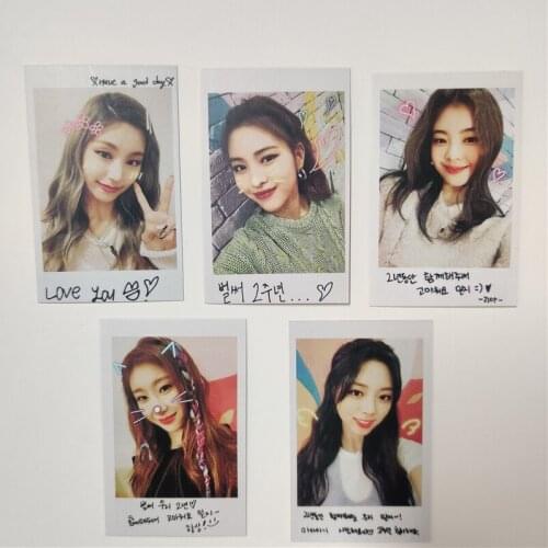 5PCS/SET KPOP ITZY Mini Photo Card LOMO Card INS Wallet Card For Fans Collection A2