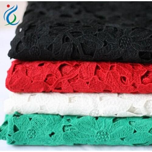 5Yards Newest Guipure Embroidered Design African Cord Lace Fabric Free Shipping High Quality French Water Soluble Chemical Lace