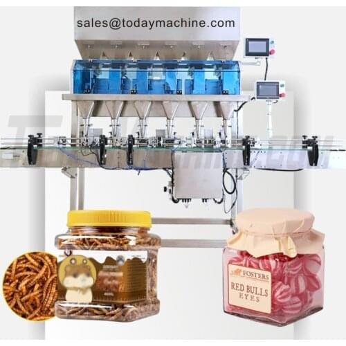 Automatic Solid Granule Multihead Weigher Packing Machine for bottles/cans/tins/jars