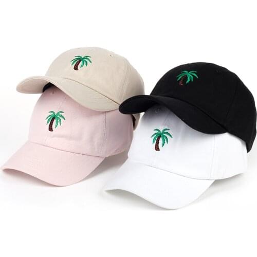 VORON Fashion Cap Women Men Summer Spring Cotton Caps Women Coconut tree Solid Adult baseball Cap Snapback Women Cap 2017