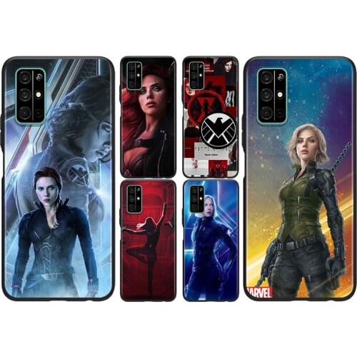 Marvel Avengers Black Widow For Huawei Honor 50 SE V30 View 20 V20 30i 30S 30 20S 20E 20i 20 Lite Pro Plus Black Phone Case