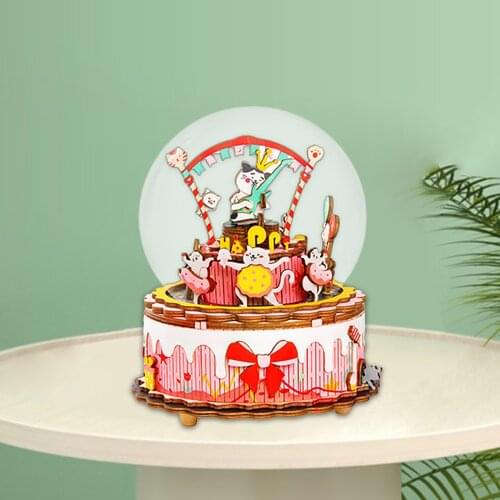 Handmade Wood Music Box Kit DIY Musical Box 3D Wooden Puzzle, Assembly Toy, Brain Teaser for Adult and Kid