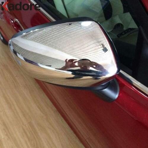 For Mazda 3 AXELA 2014 2015 2016 ABS Chrome Side Door Rearview Mirror Cover Trims Car Exterior Accessories Sticker Styling
