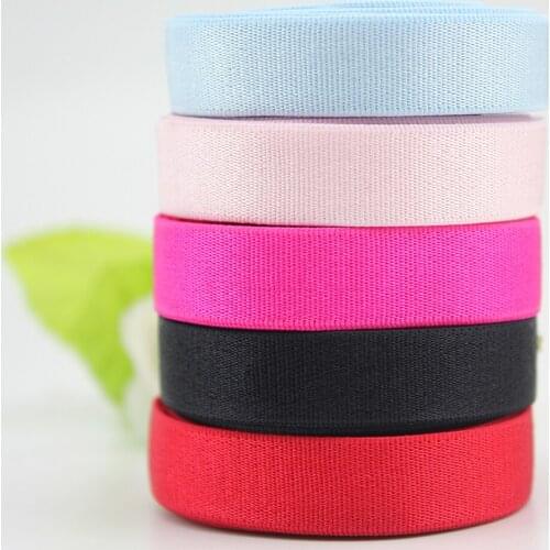 12mm solid color elastic ribbon 10 yard bra shoulder straps underwear stretch Shoulder Strap sewing elastic band