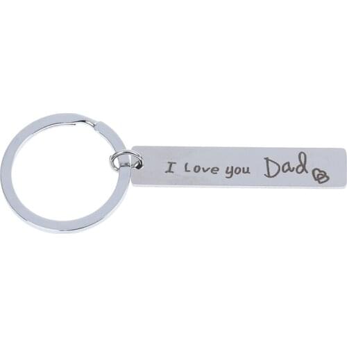 Hot Sell Fathers Day Gifts I Love You Dad Dad My Hero Best Friend Charm Necklace Keychain Gift For Daddy