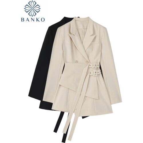 Mina Happiness Women's Long Blazers