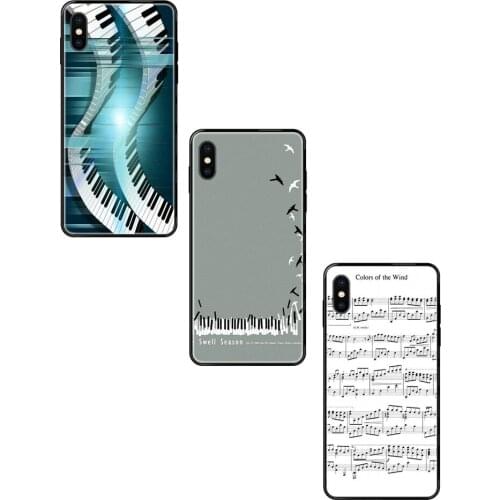 Piano Music Keyboard Band Black Soft TPU Phone Case Skin Cover For Redmi 3S 4X 4A 5 5A 6 6A 7 7A 8 8A 8T 9 9A K20 K30 S2 Y2 Pro