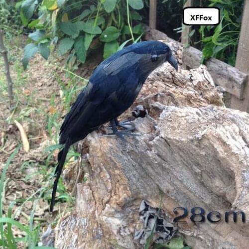 New simulation crow model foam&furs black bird doll gift about 28cm xf0395