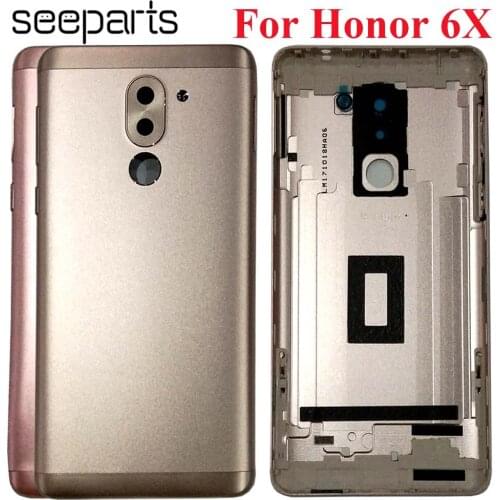 New Battery Door Back Cover Housing Case For Huawei Honor 6x With Camera Lens+Power Volume Buttons replacement back housing