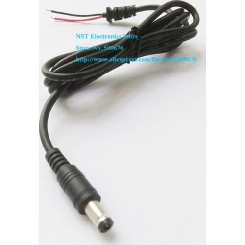 New DC 5.5x2.1mm Power Male Plug Connector Cable With SR About 1.2M/Free shipping/4PCS
