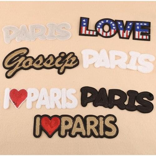 Customizable Wholesale Computer Embroidered Patch Clothing Bags Accessories Sequins Embroidered Cloth Stickers