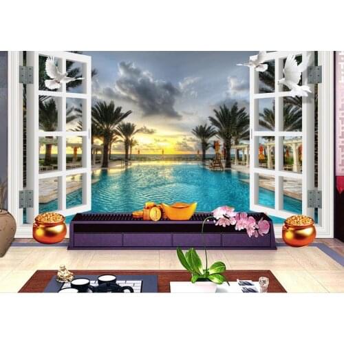Wallpaper Photo Landscape 3D Stereo TV Background 3d Room Wallpaper