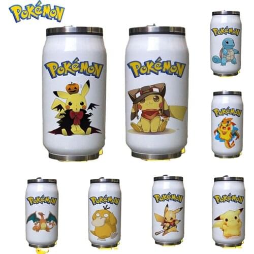Pokemon Pikachu Anime Cartoon Premium Travel Coffee Mug Stainless Steel Thermos Tumbler Cups Flask Thermo Water Bottle Tea Mug