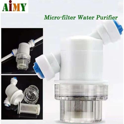 1Pcs 1/4" Garden Water Filter Quick Access Micro-filter Water Purifier Front Stainless Steel Mesh Filters Home Garden Connectors