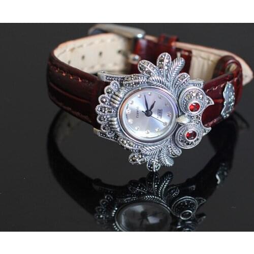Ms character silver items S925 pure silver ornaments owls quartz bracelet hand table