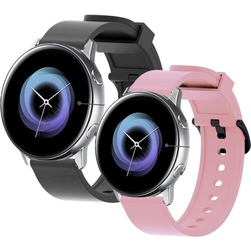 20mm Soft Band Bracelet Silicone Watchbands For Samsung Galaxy Active 2 40mm 44mm Amazfit GTS Strap Sport Replacement Wristband