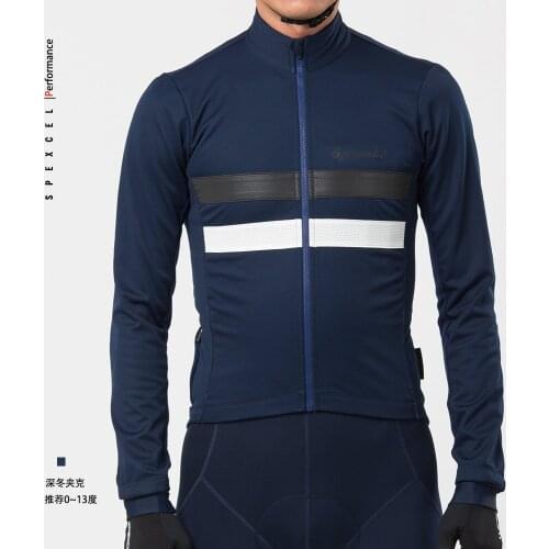 SPEXCEL NEWEST ALL Reflective Winter Cycling Jacket Windproof thermal fleece soft shell Cycling jacket top quality Navy