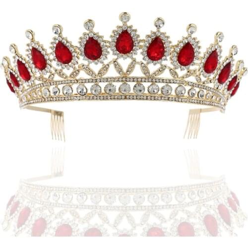 Bridal Hairband Girls Prom Princess Tiaras Jewelry Baroque Vintage Wedding Crown Bridal Headpiece Queen Tiaras and Crowns