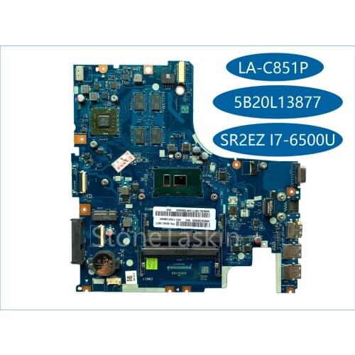 High quality 5B20L13877 for Lenovo IdeaPad 500-15ISK Laptop Motherboard AIWZ2/AIWZ3 LA-C851P SR2EZ I7-6500U DDR3L 100% Tested