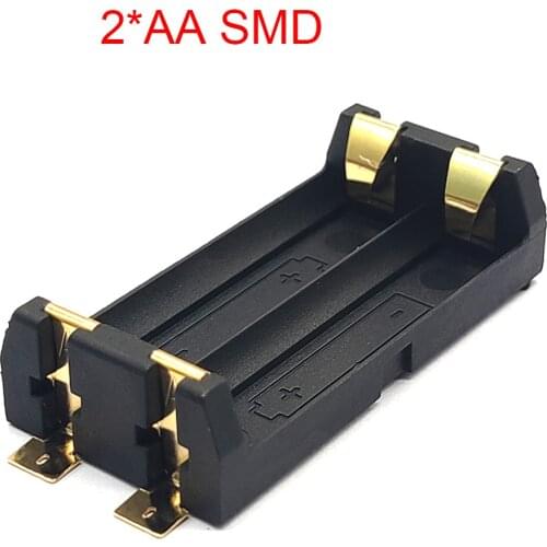 High Quality Gold Plated SMT SMD 2 AA Battery Holder Battery Box
