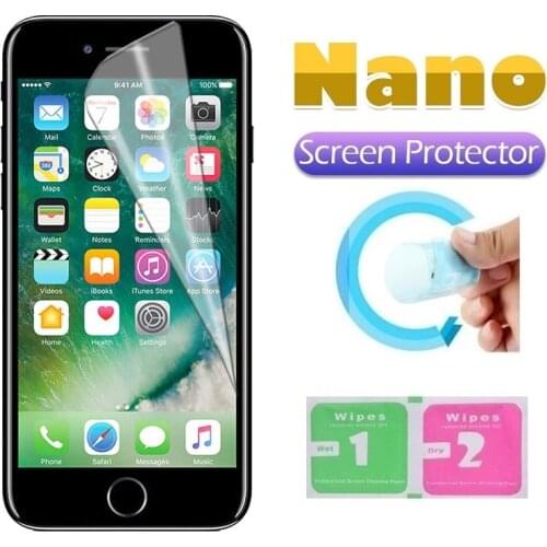 Explosion-Proof Nano Protective Film for iPhone SE 2020 5s 5 SE 2 6 6s 7 8 Plus XR X XS 11 Pro Max Screen Protector Foil Film