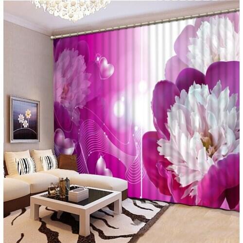 Purple curtains Window Blackout Luxury 3D Curtains set For Bed room Living room Office Hotel Home Wall Decorative Drape tapestry