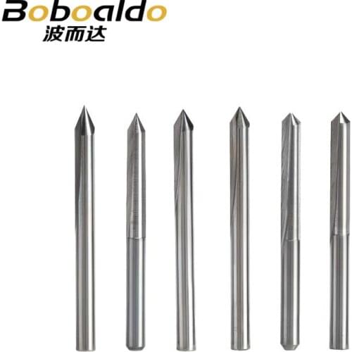 1pc 3.175mm SHK Double Flutes Straight V Engraving Tools Two Flutes Straight V Bits for Hardwood Straight V Cutting Milling