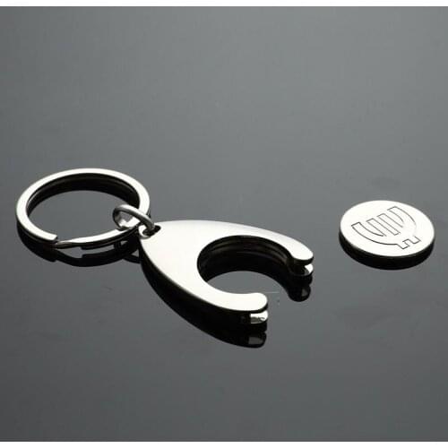 1Pcs Keychain Shopping Cart Pluggable Design Key Chain For Car Key Ring Holders keychain shopping cart release key key chain