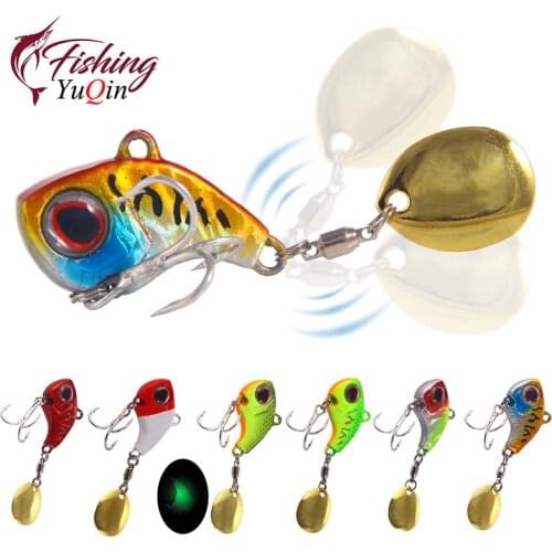 1Pcs Rotating Metal VIB Vibration Bait Spinner Spoon Fishing Lures 9g 13g 16g 22g Jigs Trout Winter Fishing Hard Baits Tackle