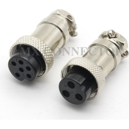 10PCS GX16-2P/3P/4P/5P/6P/7P/8P/9P/ Female Socket Panel Metal Connector Aviation Plug Socket Copper