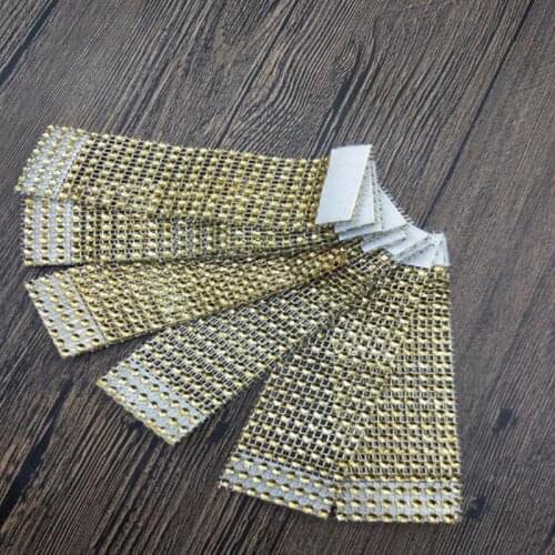 10Pcs Gold/Silver Rhinestone Napkin Ring Napkin Holder Nylon Sticker Table Decoration Wedding Christmas DIY Table Decor Craft