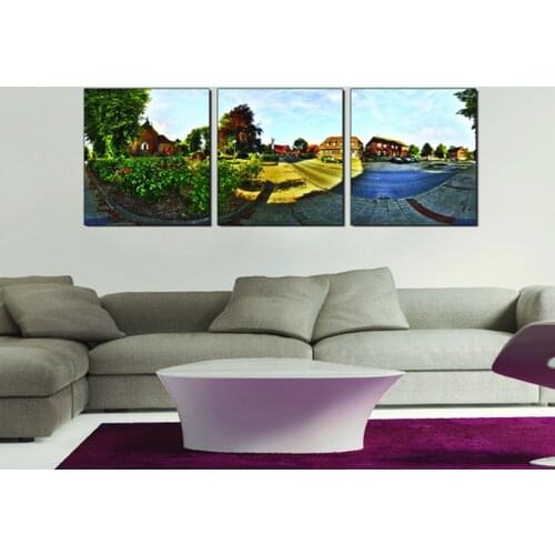 3 piece Canvas Art Print Colorful Street Modern Canvas Wall Pictures for Living Room Printed oil painting on canvas Wall Decor