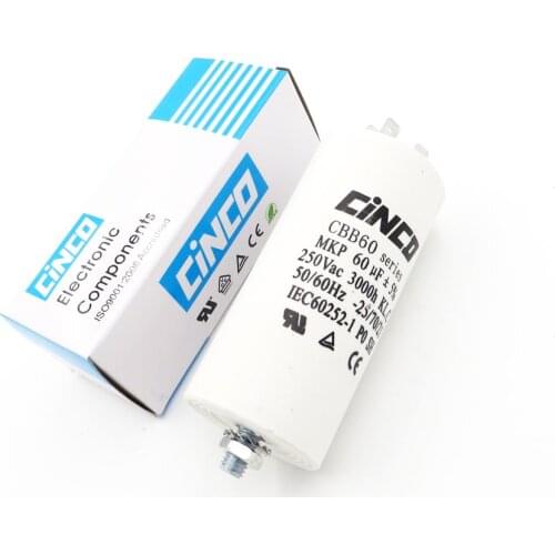 60MFD 250VAC CBB60 Motor Run Capacitors Polypropylene Film Ac 250V 220V Water Pump electrical Capasitor engine 60uf 60mf