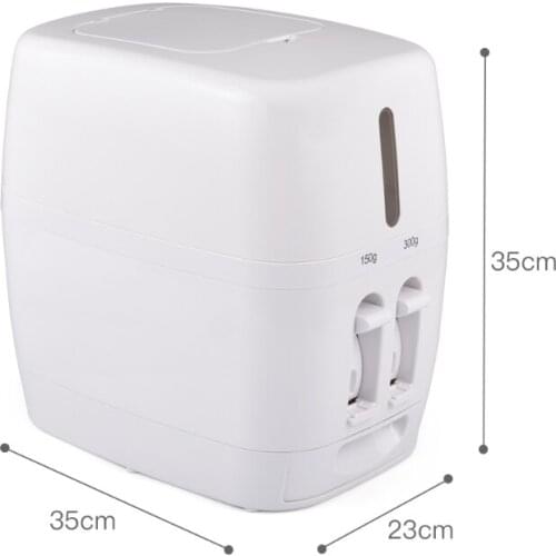 Household high quality plastic storage food box with rice dispenser Plastic Storage Container max capacity 12.5kg rice