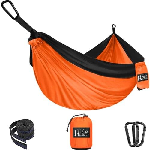 Double Mosquito Net Hammock 270*140cm Outdoor Leisure Nylon Rope Color-Blocking Camping Tent